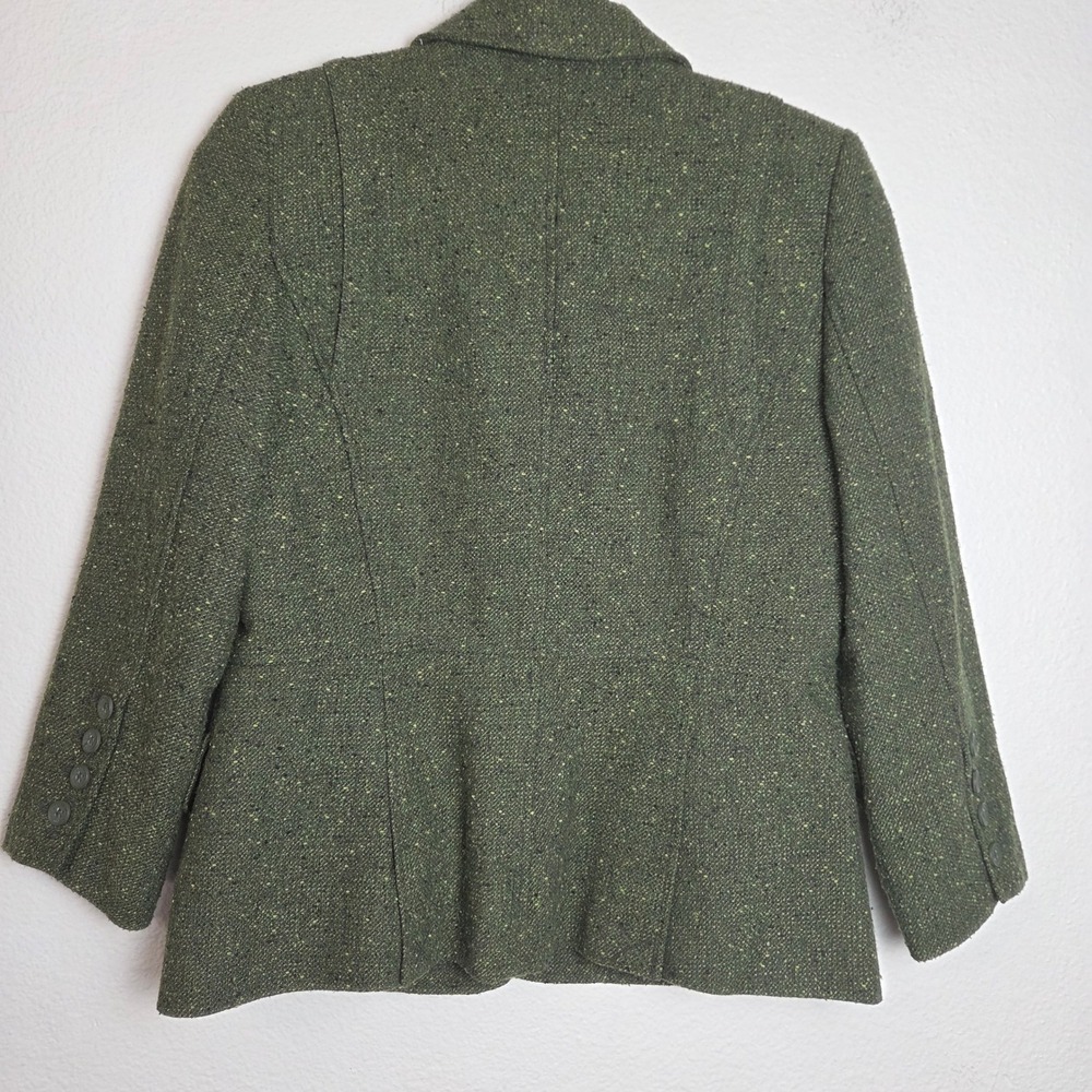 Daisy Fuentes Wool Tweed Blazer 3/4 Sleeve Tailored Workwear Classic Womens 10 - Picture 2 of 8